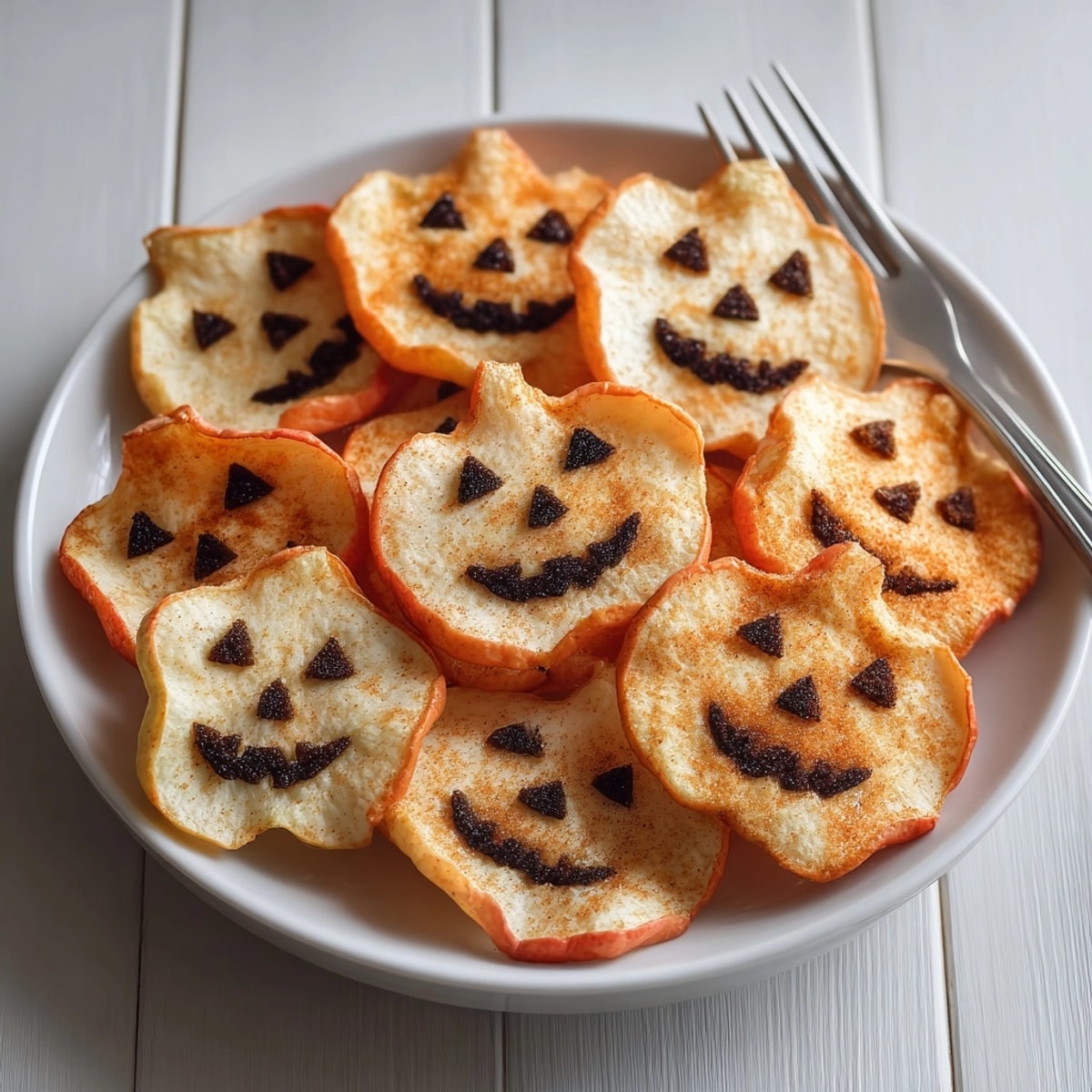 Homemade Air Fryer Apple Chips: thinly sliced, sprinkled with cinnamon sugar, a healthy snack.