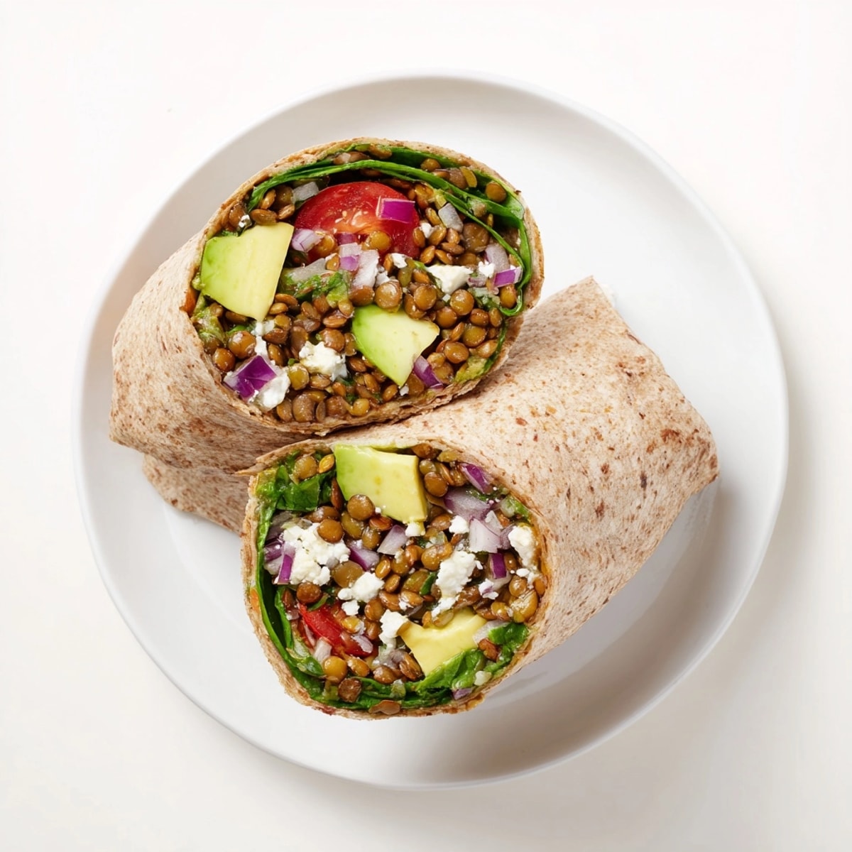 Warm, flavorful Avocado Lentil Breakfast Wrap recipe: easy, vegetarian protein for busy mornings.
