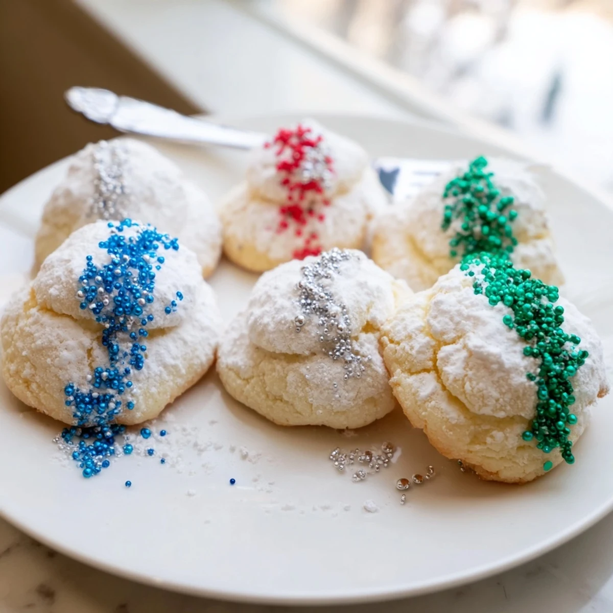A batch of Festive Hanukkah Puffed Christmas Cookies, perfect for holiday gatherings and sharing.