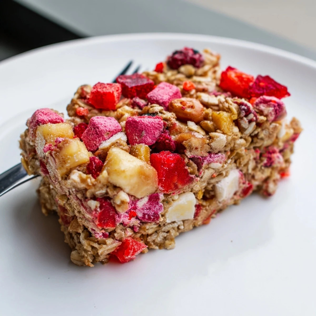 Homemade Gummies and freeze-dried fruits create a deliciously crunchy snack bar.  