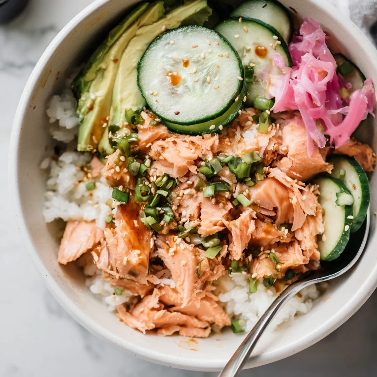 Leftover Salmon Rice Bowl