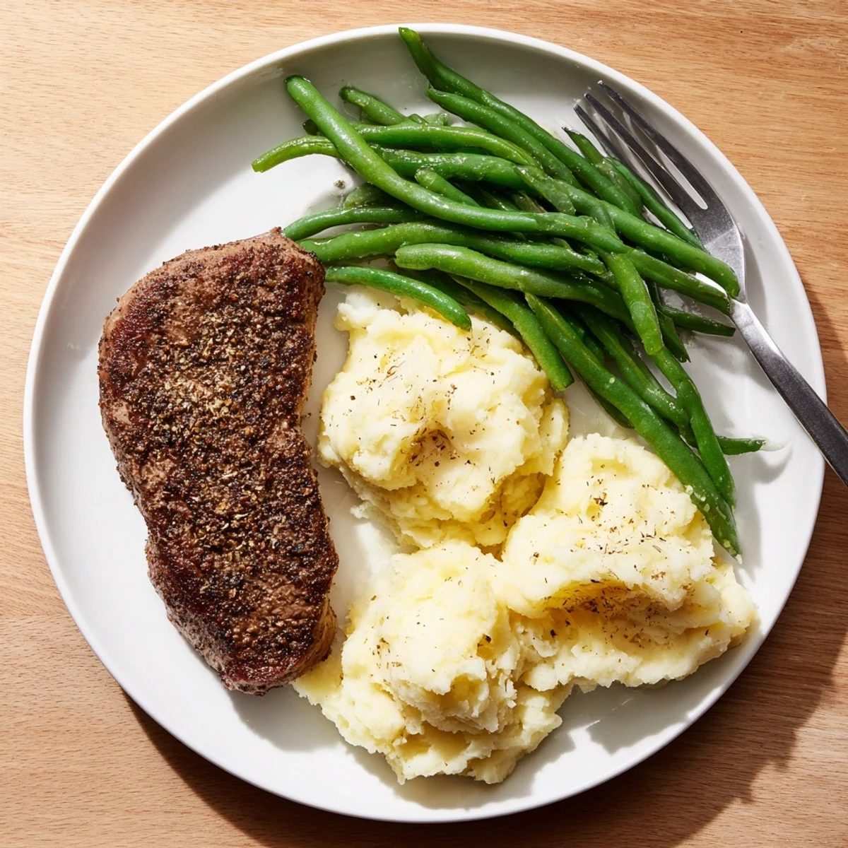 Juicy steak and creamy garlic mashed potatoes share a sheet pan in our delicious Steak & Garlic Mash.