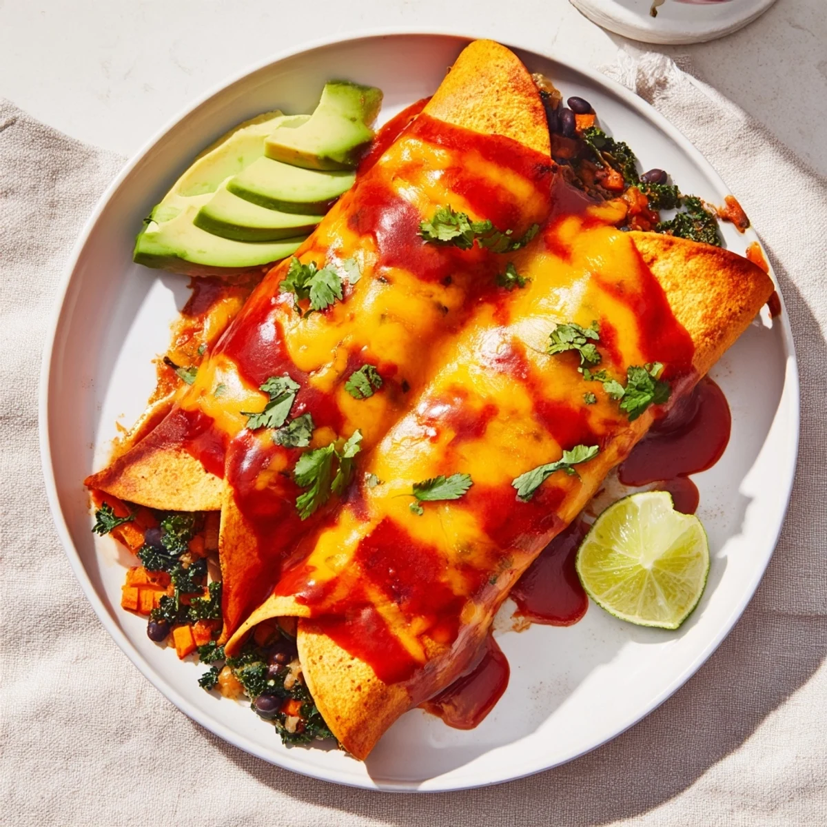 Sweet Potato Black Bean Enchiladas