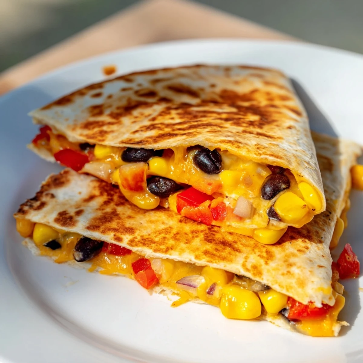 Baked tortilla wrap hack with beans and cheese, cooked until golden brown and delicious.