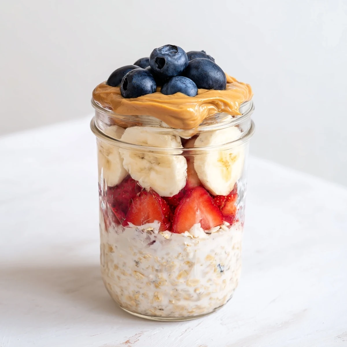 Overnight Oats Fruit Peanut Butter
