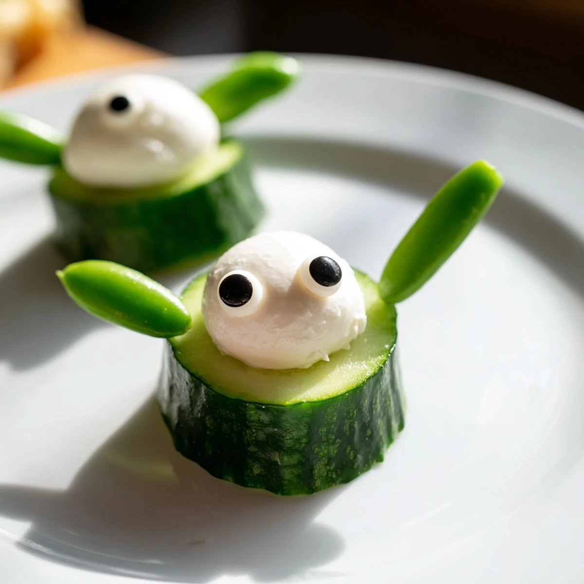 Whimsical Frog Pond Snack Tray: Fresh grapes and blueberries surround the cheese frogs in a colorful snack.