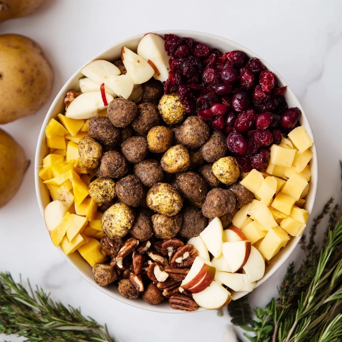 Golden roasted acorns and nuts adorn this Squirrels Acorn Hoard Platter, perfect for sharing at autumn gatherings.