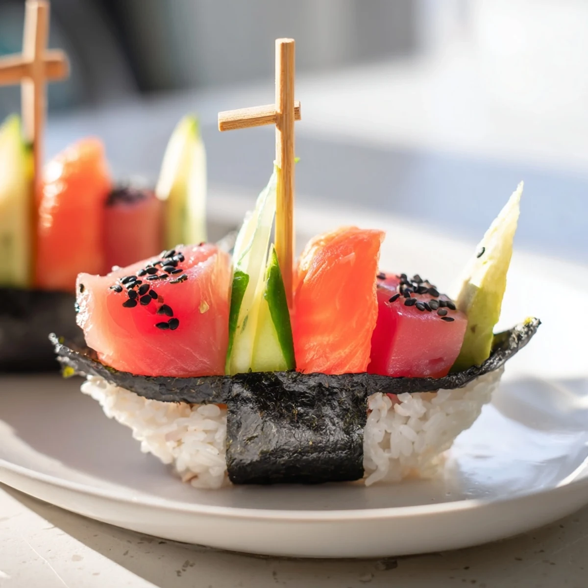 Sushi Sailboats at Sea