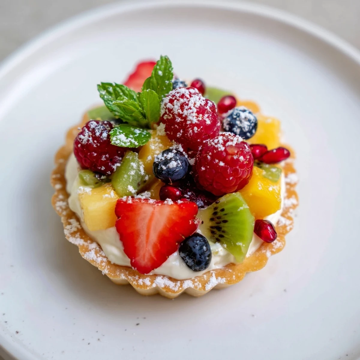 Heart Shaped Fruit Tart