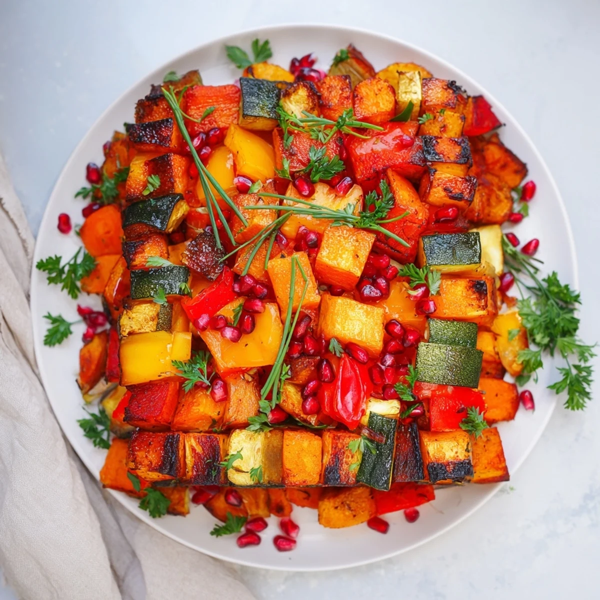 Enjoy a platter of delicious Christmas Present Veggie Crates with bright vegetables and decorative garnishes.