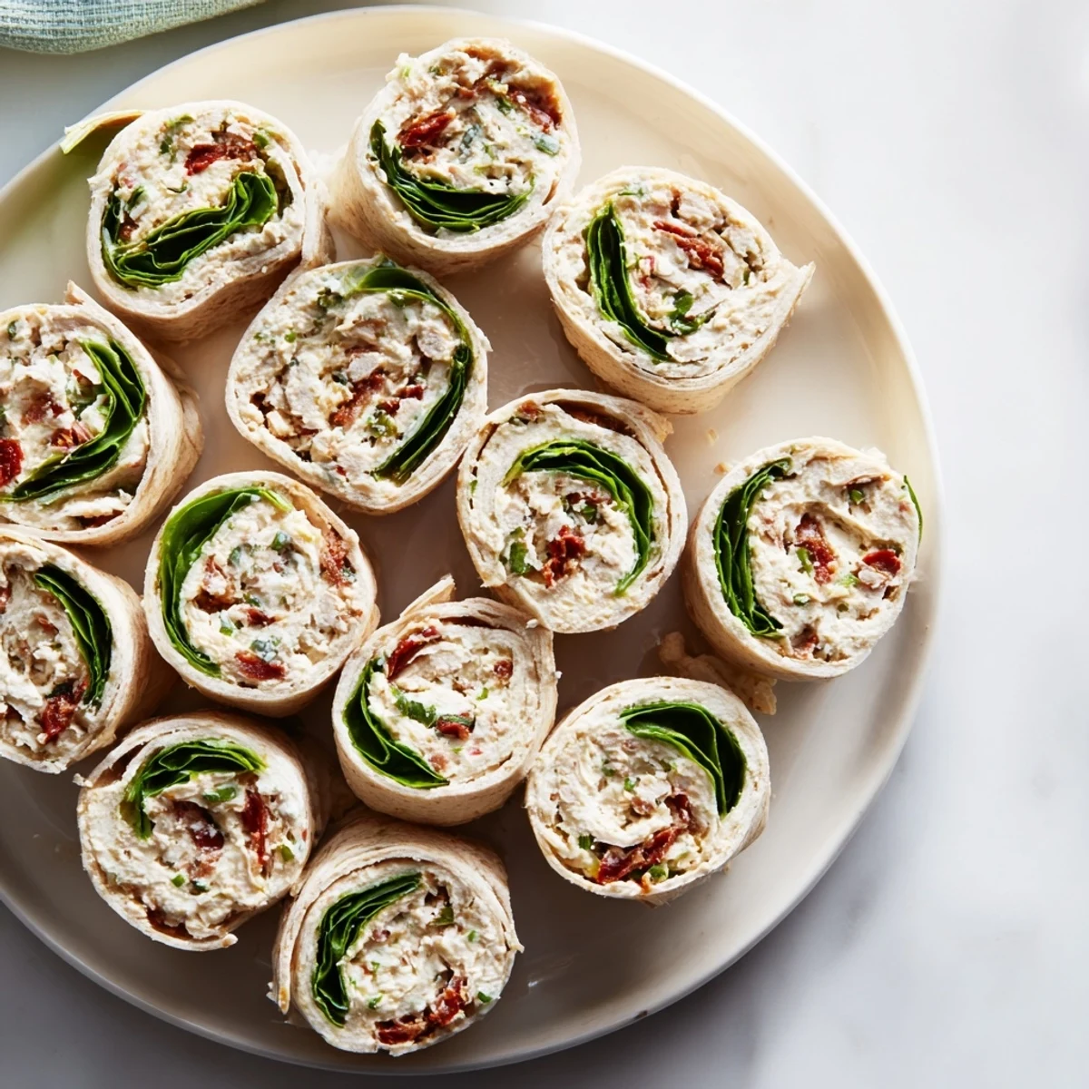 Perfectly rolled Sun-Dried Tomato Turkey Roll-Ups with visible layers, Italian flavors, and easy preparation.