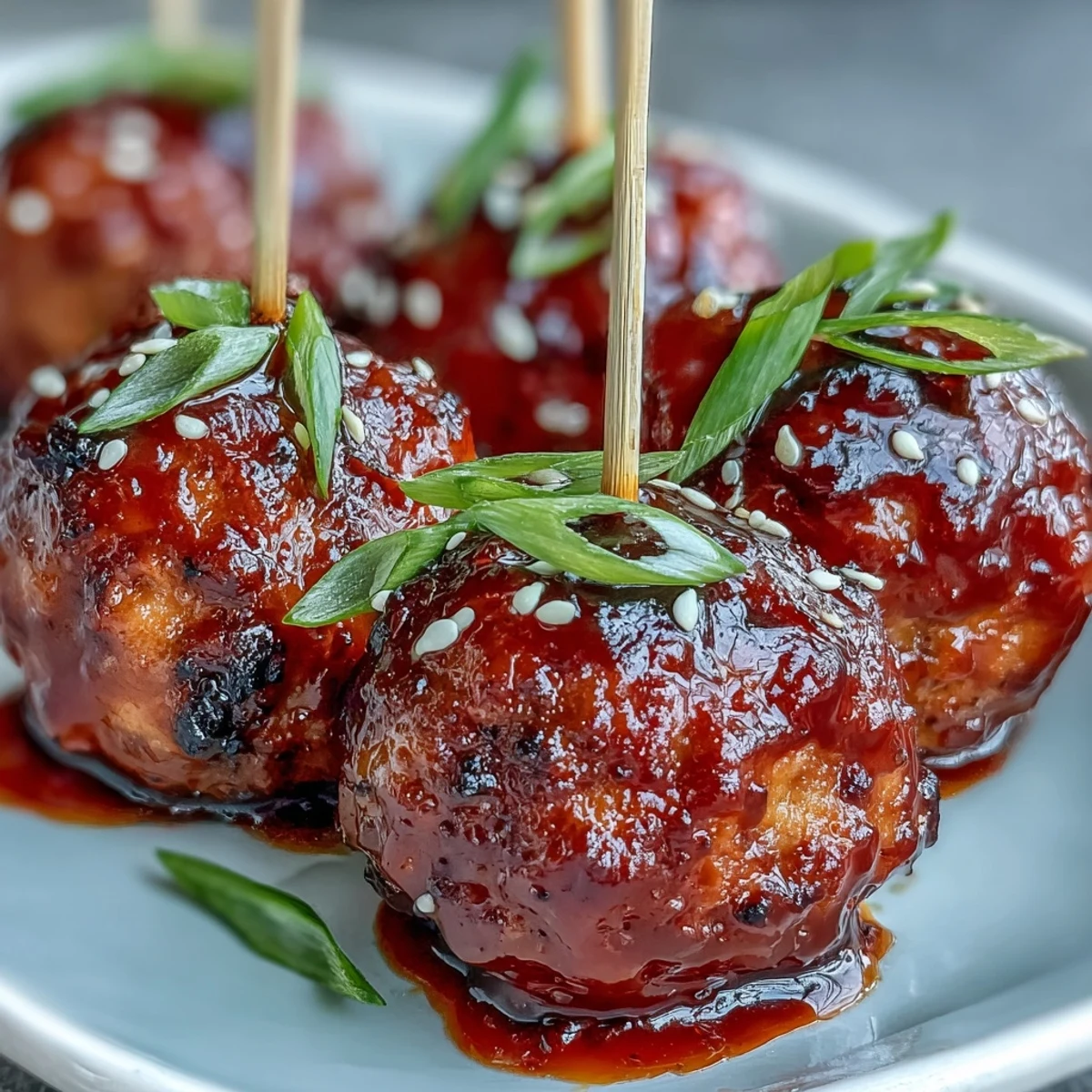 Perfectly baked Spicy Chili Honey Turkey Meatballs tossed in a sticky glaze, served over steamed rice with chopsticks for a complete dinner bowl.