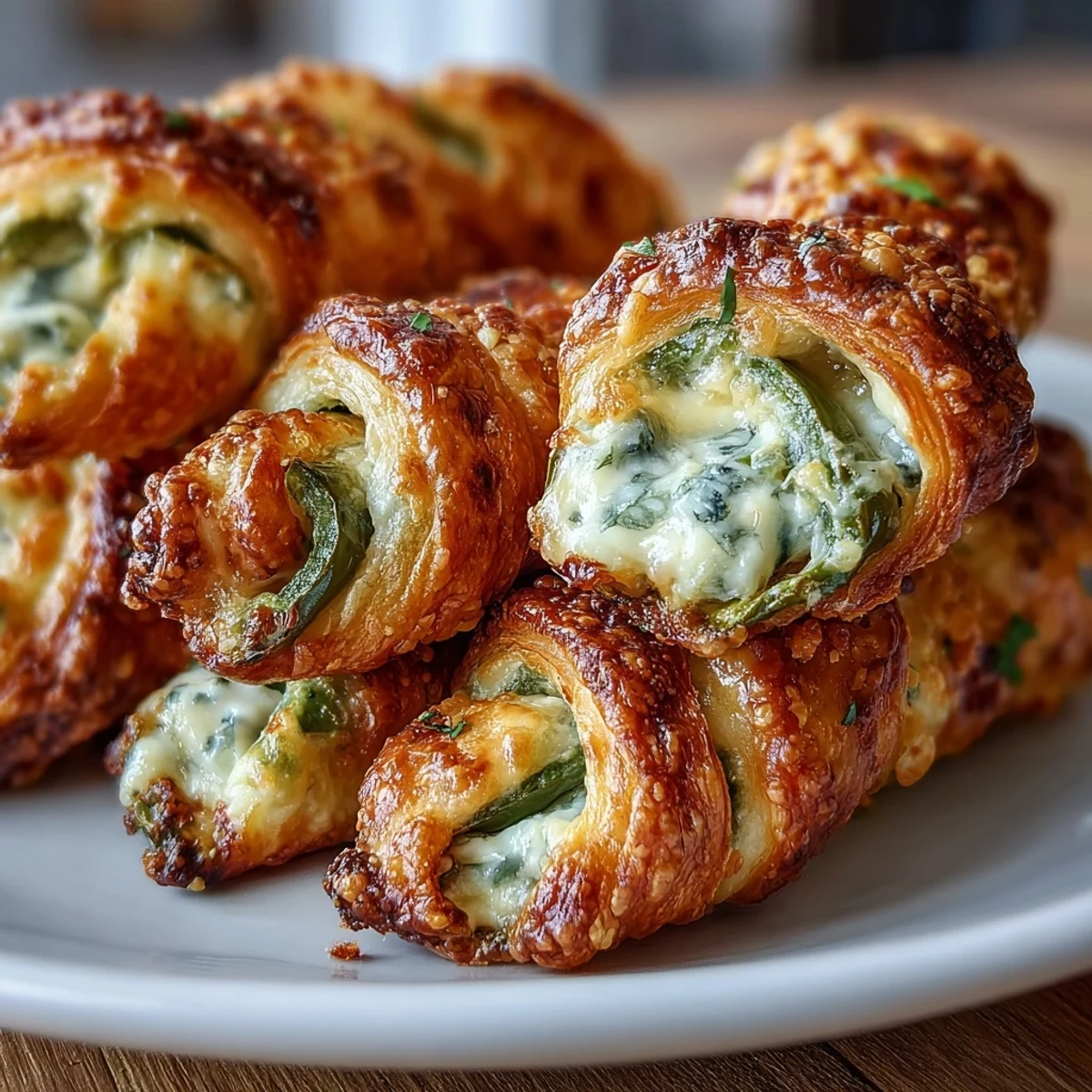 Warm, crispy Jalapeño Popper Twists with melted cheddar and zesty peppers, served fresh from the oven for a crowd-pleasing appetizer.