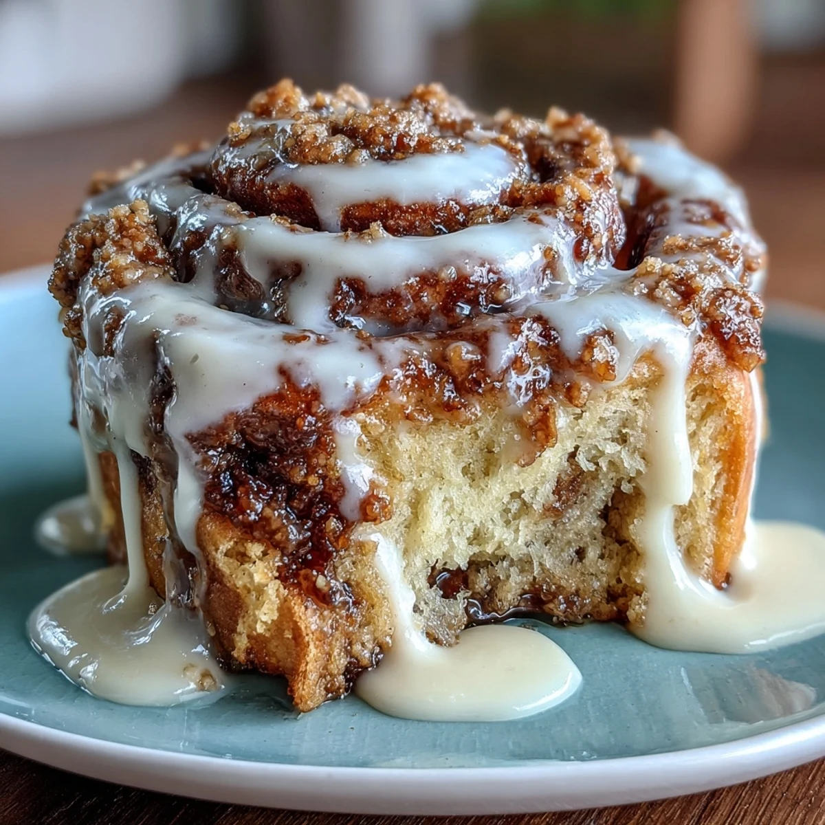 Soft banana bread cinnamon rolls swirled with cinnamon sugar, topped with creamy icing and perfect for breakfast or dessert.