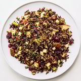 Hearty Wild Rice Harvest Salad, featuring plump cranberries and a flavorful vinaigrette, perfect for autumn.