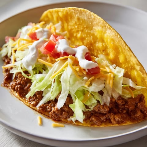Mouthwatering Cheesy Gordita Crunch Tacos: seasoned beef nestled in a warm, cheesy tortilla shell.