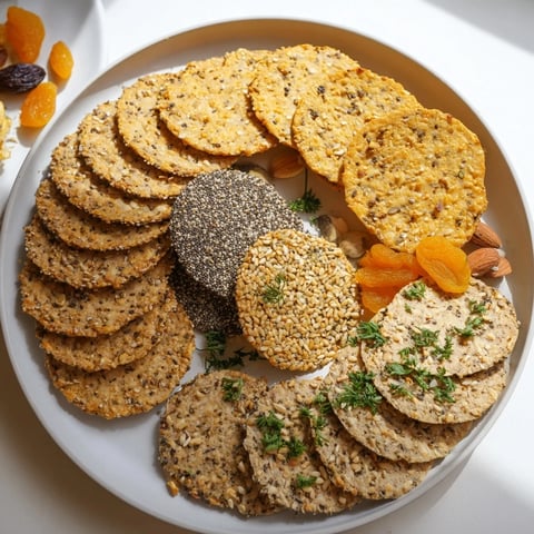 Elegant fan of gourmet crackers, perfect for appetizers and cheese boards, ready to eat.