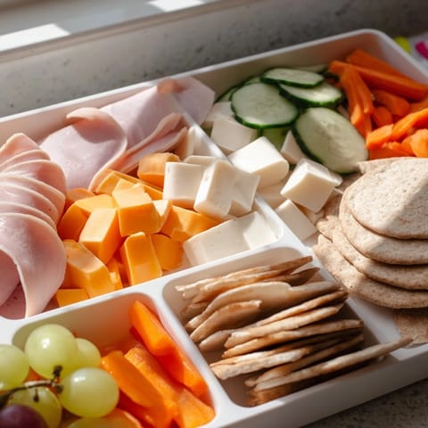 Customizable kids meats cheeses crackers