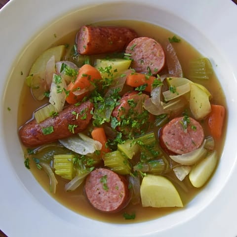 Stovetop sausage celery apple