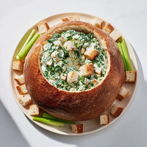 Best Spinach Dip Bread