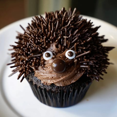 These adorable Hedgehog Cupcakes feature chocolate chip noses and candy eyes in an impressive dessert tower.