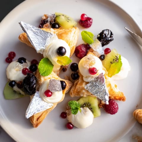 A close-up of a glamorous Luxury Diamond Engagement Platter filled with creamy vanilla and fresh berries.
