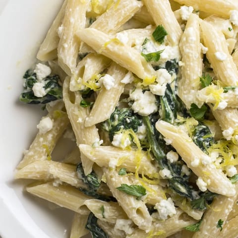 Creamy Feta Spinach Pasta