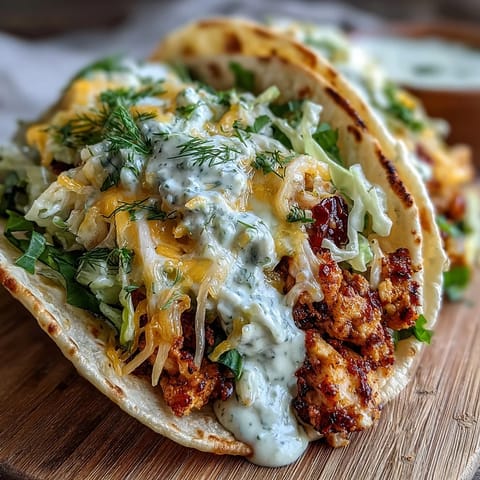 Dill Pickle Ranch Chicken Tacos
