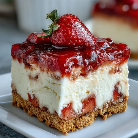 Easy no-bake cheesecake cups layered with sweet strawberries, velvety cream cheese filling, and crunchy graham cracker base for Valentine's Day.  