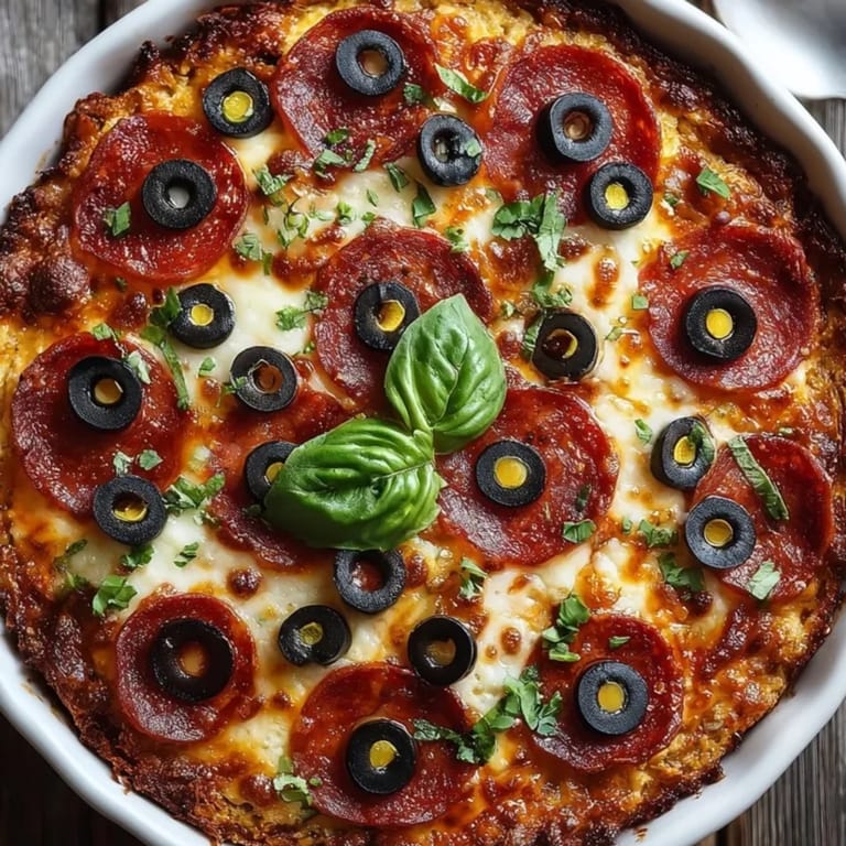Halloween appetizer: Bake this creamy Eerie Eyeball Pizza Dip and serve with crunchy chips.