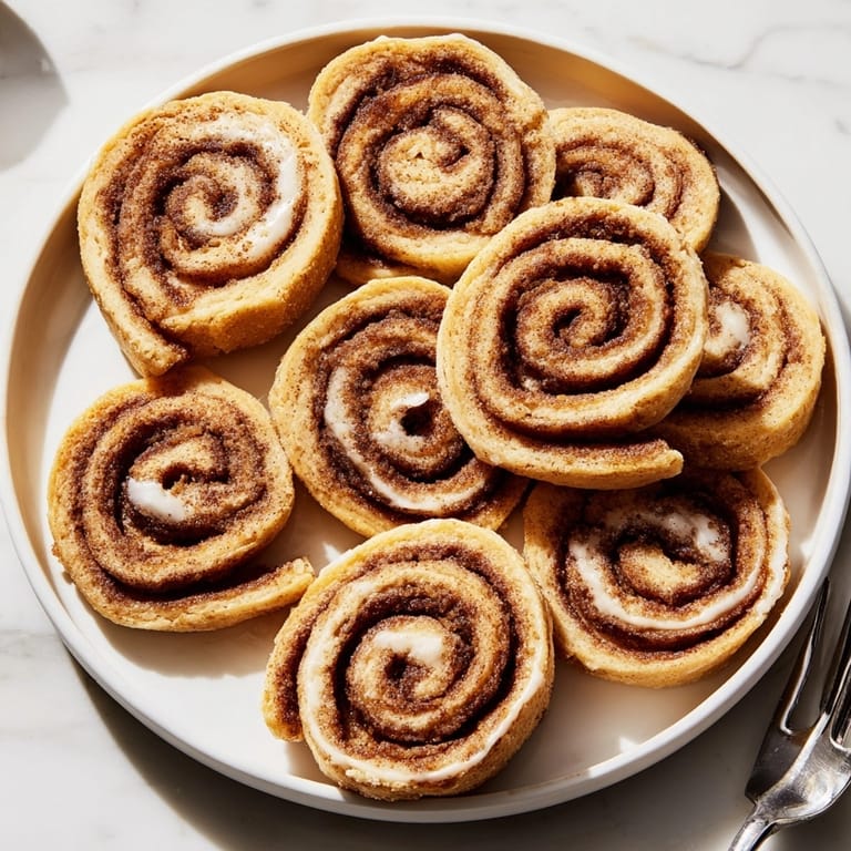 Close-up of Peanut Butter Cinnamon Roll Cookies: a swirl of nutty sweetness revealed.