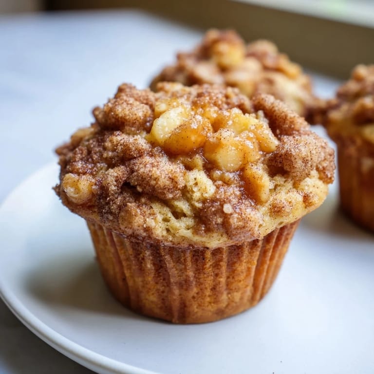 Deliciously warm caramel apple cinnamon sweet tea muffins topped with sweet cinnamon sugar.