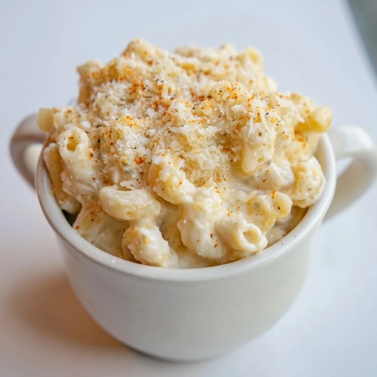 Quick and easy individual Mug Mac & Cheese, perfect for a fast, delicious, vegetarian meal.