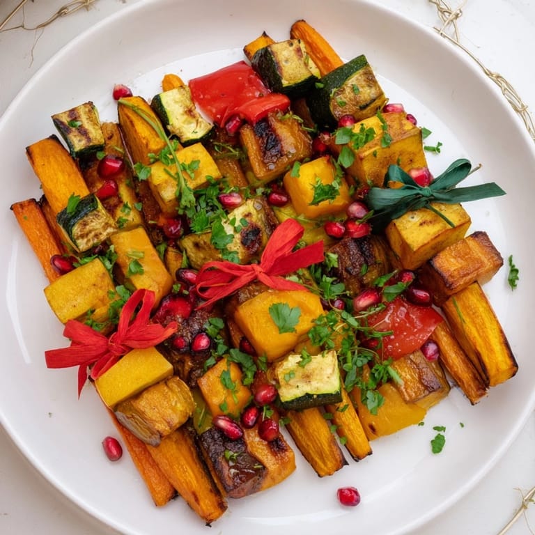 These festive Christmas Present Veggie Crates show off roasted, tender vegetables tied with chive "ribbons."