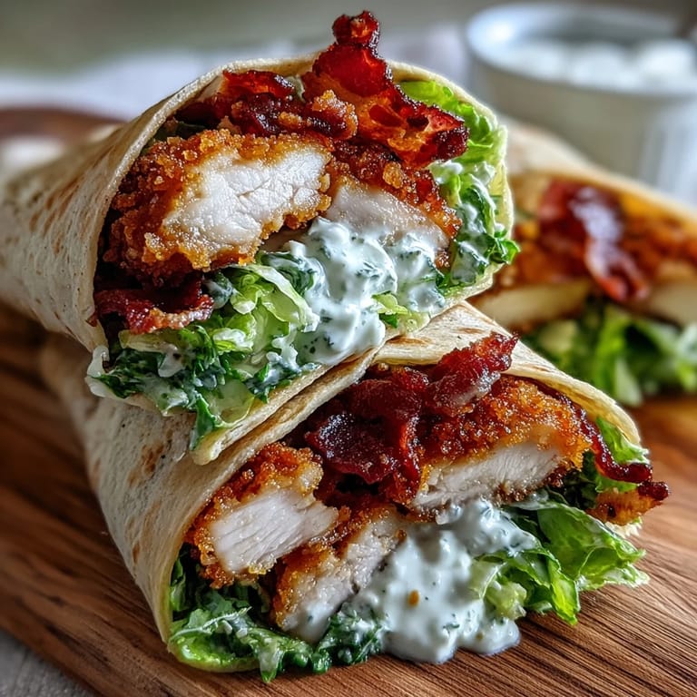 Warm tortillas wrap crispy chicken thighs, crunchy bacon, and Parmesan Caesar salad.