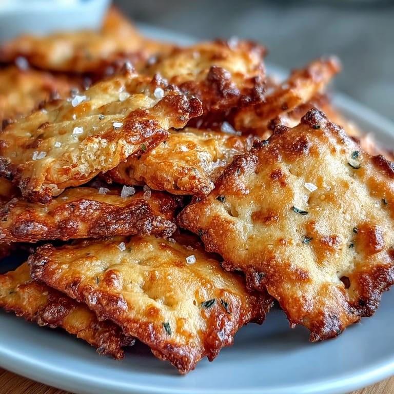 Irresistible cheesy crackers infused with zesty ranch seasoning, baked to crunchy perfection and sprinkled with flaky sea salt.  