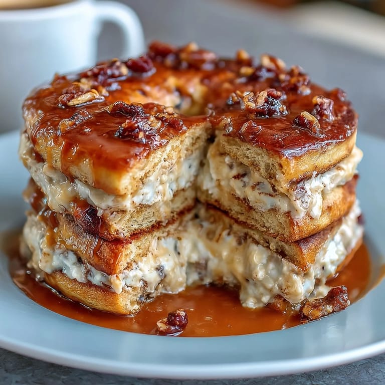 Soft, chewy cinnamon raisin bagels with vanilla protein boost, drizzled with tangy Greek yogurt glaze for a nutritious treat.  