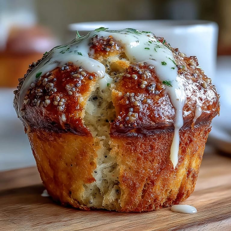 Bright, citrusy muffins bursting with poppy seeds, topped with a golden sugar crust and drizzled with zesty lemon icing.