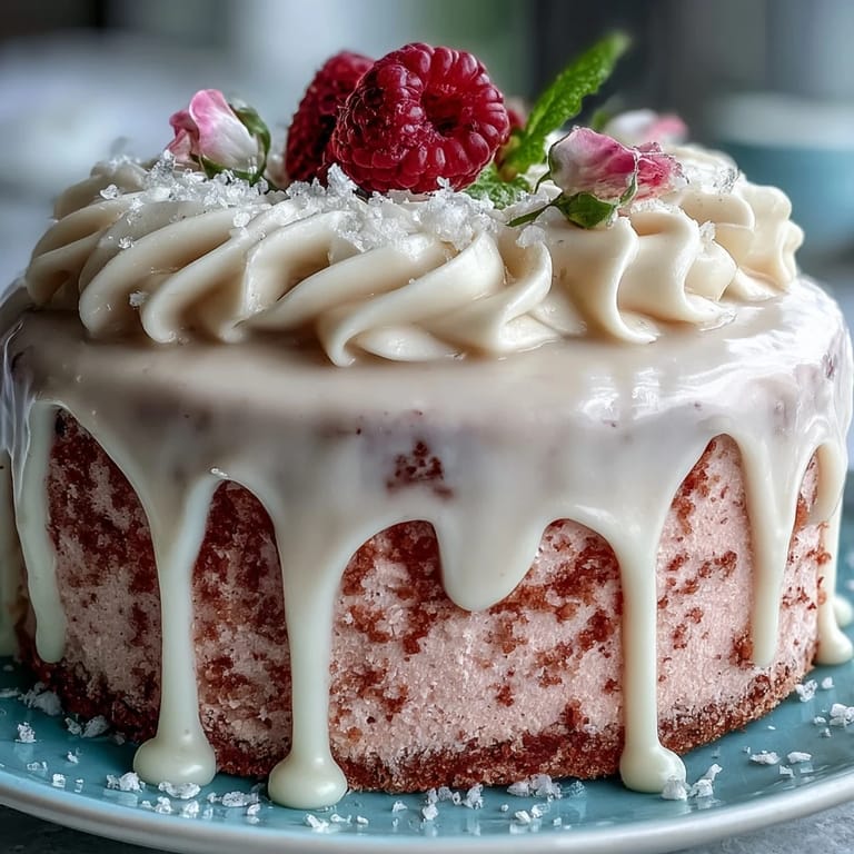 Taste this stunning Rosé Velvet Cake, featuring a delicate pink hue and gold accent.