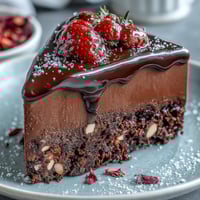 Dubai Chocolate Strawberry Bark with pistachios and almonds in a golden, nutty swirl, dotted with ruby-red dried strawberries and crunchy roasted nuts.