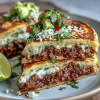 Fluffy cloud bread tacos filled with savory ground beef taco meat and topped with fresh pico de gallo for a gluten-free twist.  